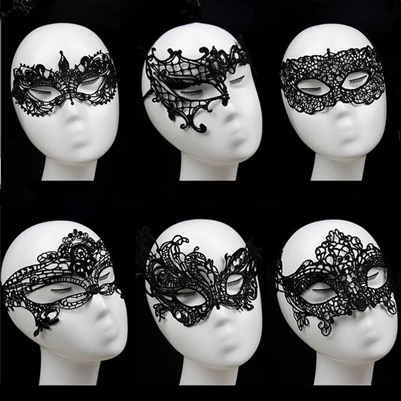 1 шт., Черная кружевная маска для глаз с вырезом, Blinder Blindfold, вечерние аксессуары для косплея, очаровательные аксессуары для женщин, женские сексуальные красивые маски