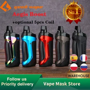 

Spain/Russian/France Geekvape Aegis Boost Pod Vape Kit 1500mah Battery & 3.7ml Pod E-Cigarette Vape kit vs Drag X / Aegis Max
