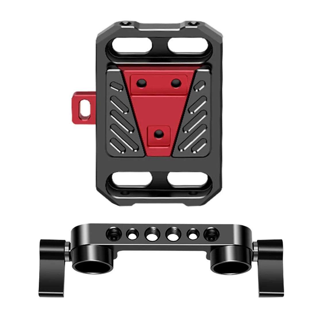 Aluminium-Schnellverschluss-V-Lock-V-Mount-Batterie mit fester Grundplatte und 15-mm-Stabklemme für DSLR-Kameras folgen der Fokussierung – Detail 17
