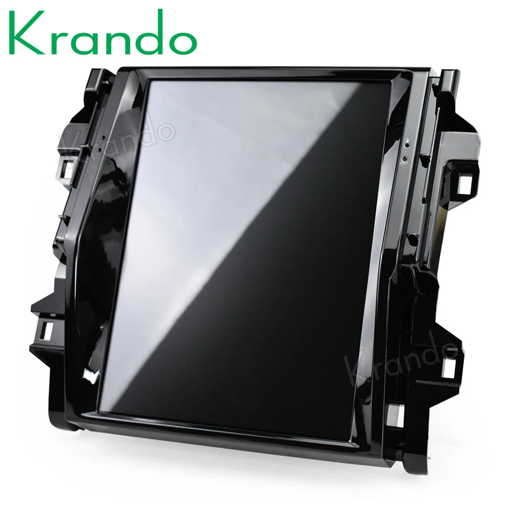 Top Krando Android 7.1 12.1" Tesla Vertical touch screen car dvd radio player for Toyota Fortuner 2016+ navigation system bluetooth 4