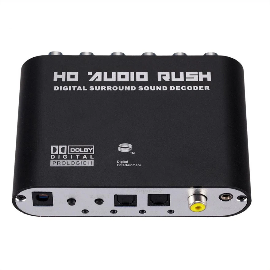 5.1 digital audio decoder DTS ac3 decoding fiber coaxial to analog 3.5 earphone AUX 6 RCA sound | Электроника