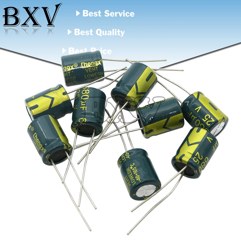 Aluminum Capacitor 10V 16V 25V 35V 50V 400V 100UF 220UF 330UF 470UF 680UF 1000UF 1500UF 2200UF 3300UF High Frequency Low ESR
