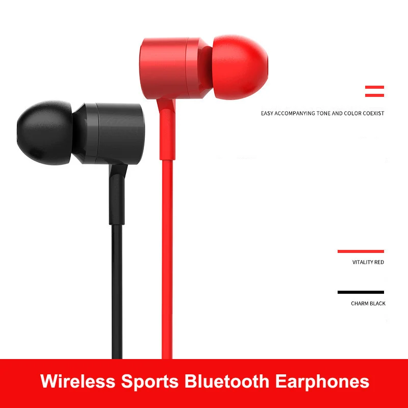 E18 Спортивные Беспроводные bluetooth-наушники, гарнитура высокого качества, Bluetooth наушники с микрофоном, магнитным шейным ремешком для iPhone, Xiaomi