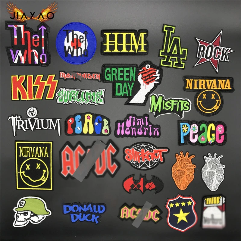 Embroidered Patch Rock band Heavy Metal Band banner Patchs Badges Iron
