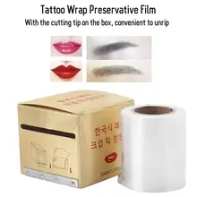 1 коробка полу-Перманентная Татуировка прозрачная полиэтиленовая пленка крышка пищевая пленка макияж тату для бровей, микро лезвия, материалы для губ