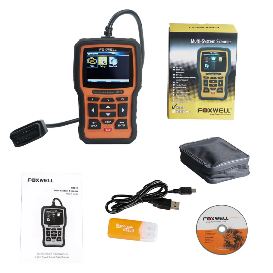 Foxwell NT510 мультисистемный сканер с одним автомобильным брендом программного