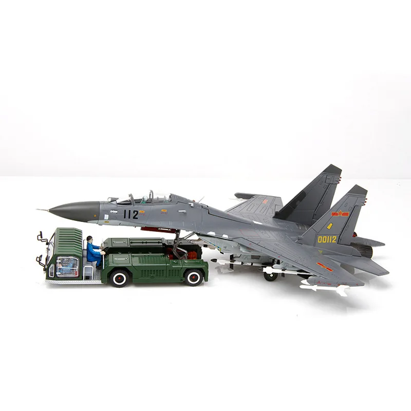 

Te er bo Model Collocation Model J-11 Fighter Plane Tractor Trailer Static Military Model Supporting
