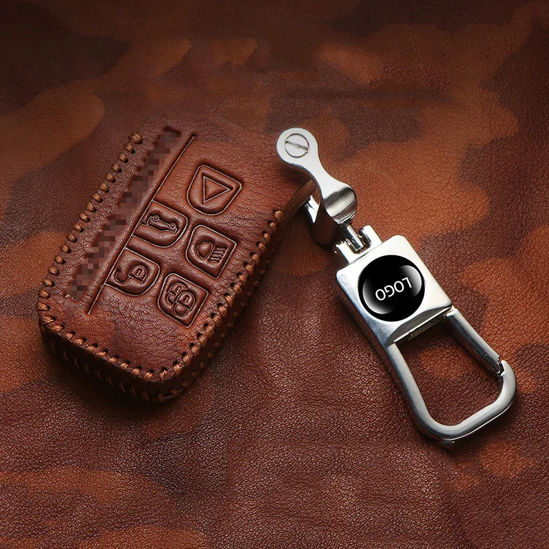 

Top layer leather Car Key Cover Case For Range Rover Sport discovery Shenxing 5 evoque Jaguar Xel XFL Keycase Remote Key