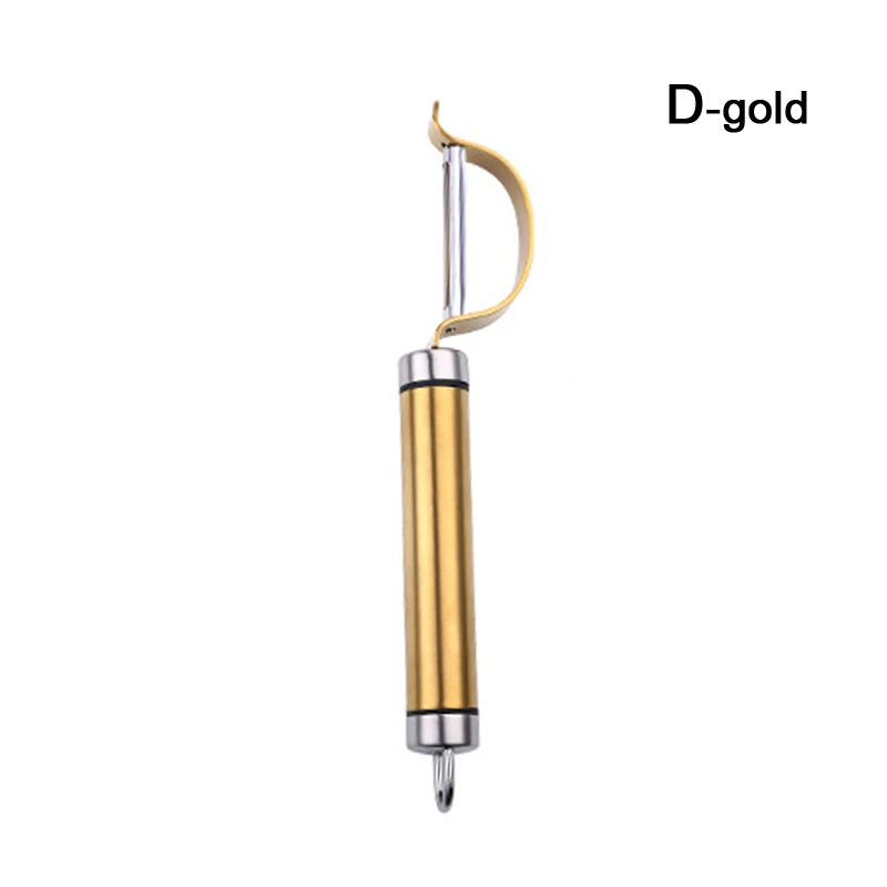 D-gold Многофункциональный кухонный скребок для фруктов, овощей, картофеля, для удаления кожи, яблоко, Овощечистка, высокое качество, бытовой нож для очистки огурец - Цвет: D-gold