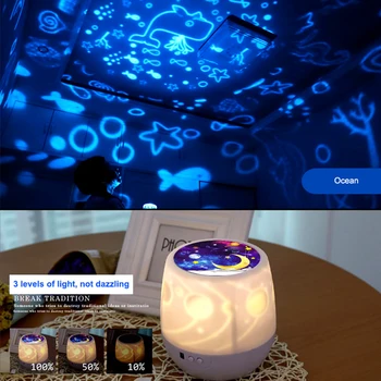 

Star Sky Projection Night Light Projection Lamp Multi-Color Changeable Lamp Star Night Light 360° Rotation Night Light For Kids