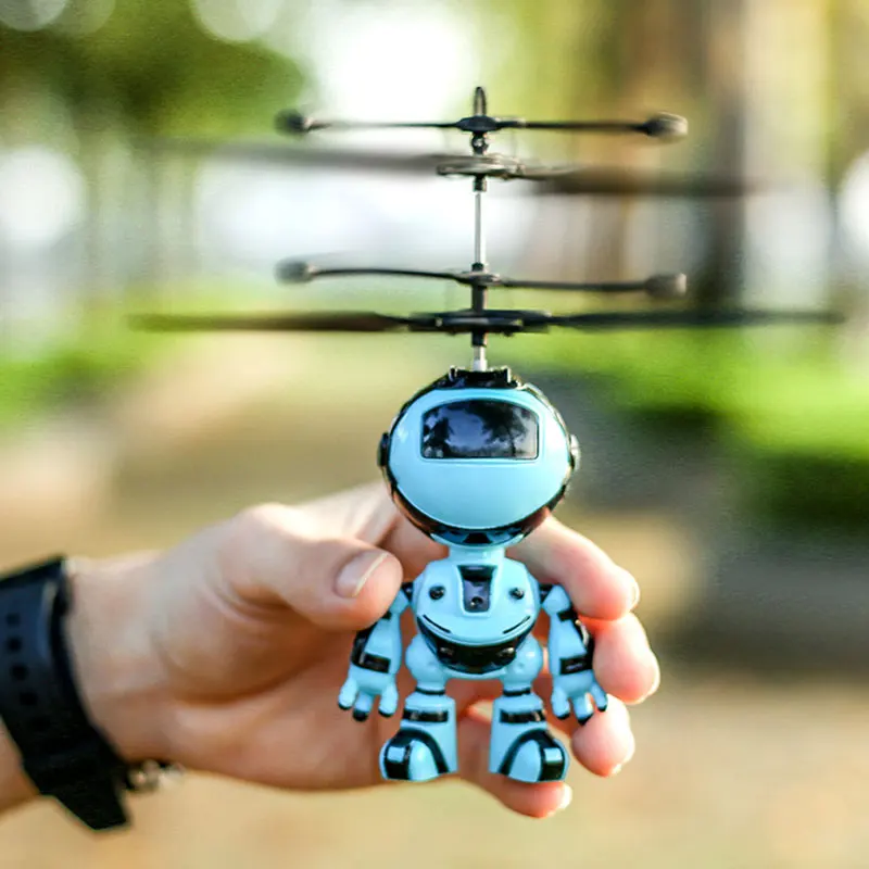 Intelligent Hand Sensing Fly Robot Kids Toys Electronic Aircraft Suspension Toys For Child Smart Pet Action RC Robot With USB