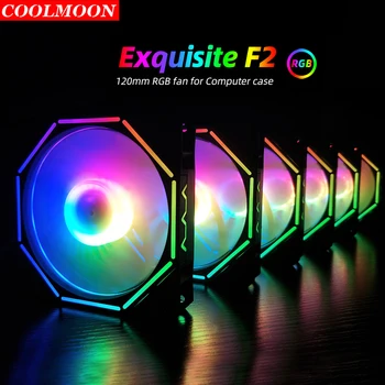 

Linglong II chassis fan 12cmRGB fan polygon inside and outside luminous computer host cooling fan DIY cold exhaust fan