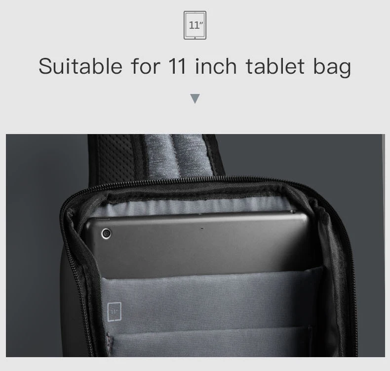 Kingsons сумка через плечо мужская Fatshion нагрудная сумка большая емкость для IPad Pro Air 3 11 дюймов планшет водонепроницаемый стиль