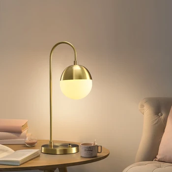 

Retro LED Wall Light Modern glass table lamp bedroom Light Creativity Bedroom Bedside Glass Ball led table lights for bedroom
