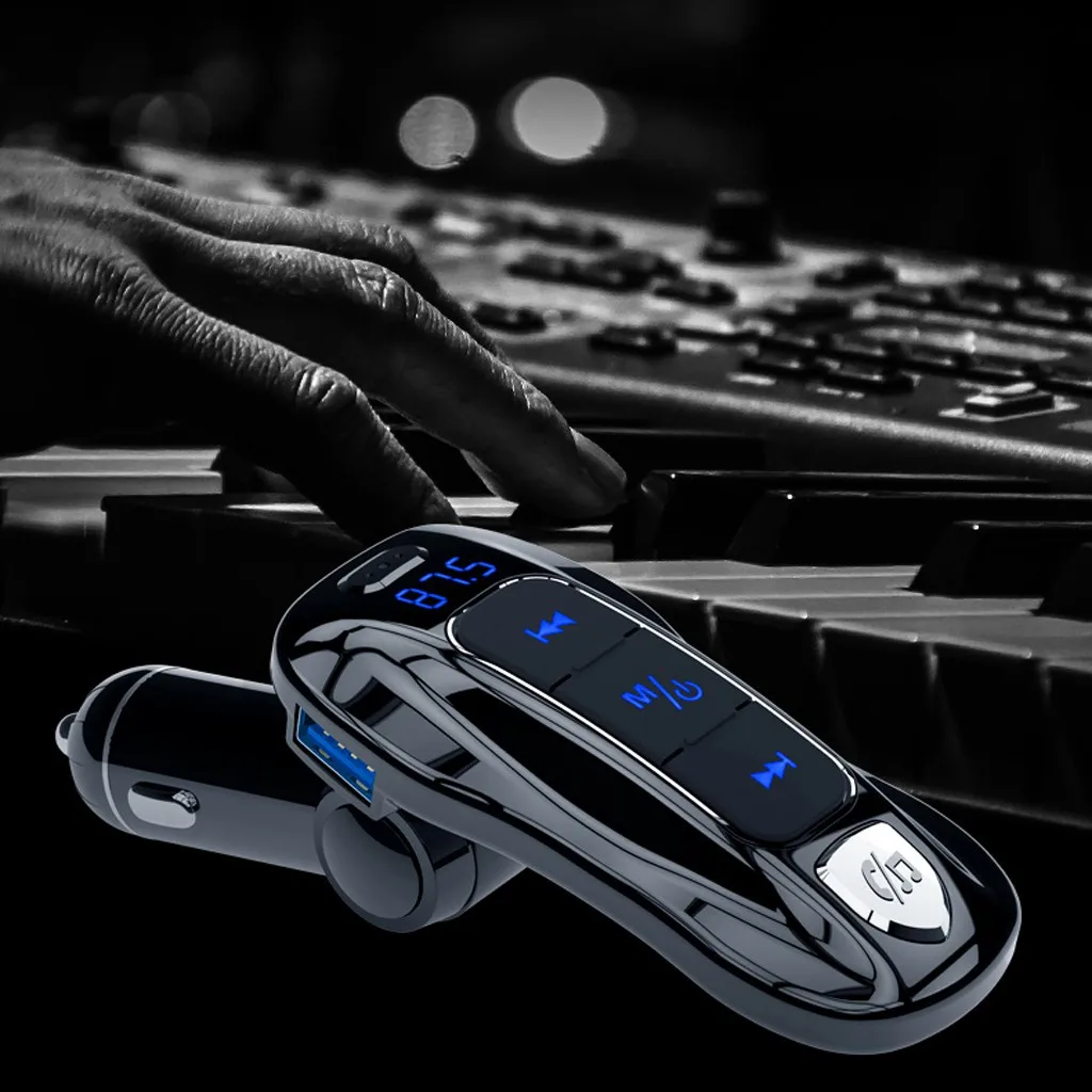 Bluetooth 5,0 FM передатчик автомобильный беспроводной радио адаптер MP3 плеер USB зарядное устройство Поддержка FM Полная частота точка передачи# BB
