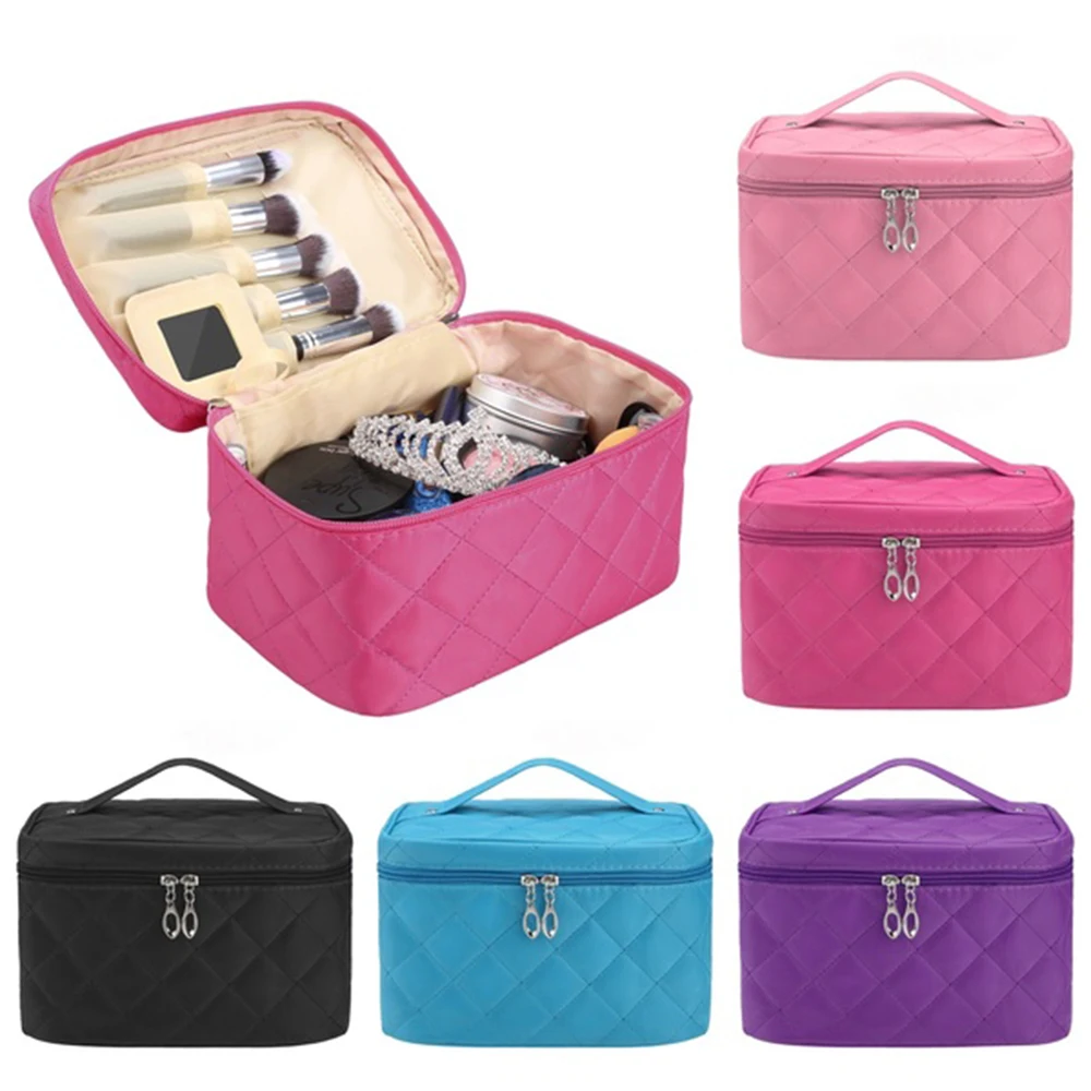 

1PC Cosmetic Bag Fashion Portable Large Capacity Waterproof Make Up Organizer Multi-function Zipper Handbag Wash Bag
