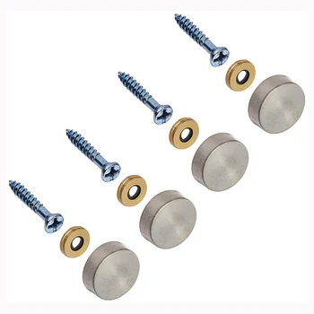 

4 Pcs 16mm Stainless Steel Caps Decorative Mirror Nails