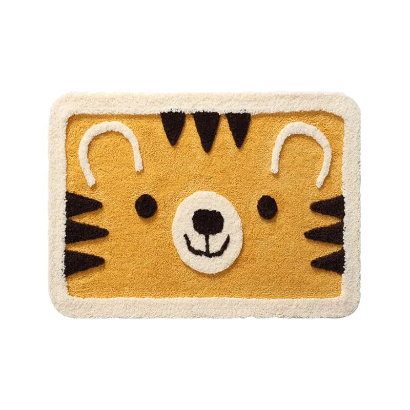 Милый коврик для входной двери с рисунком кота из мультфильма, Впитывающий Коврик Из Микрофибры, плюшевый коврик для ванной, нескользящий коврик для ног