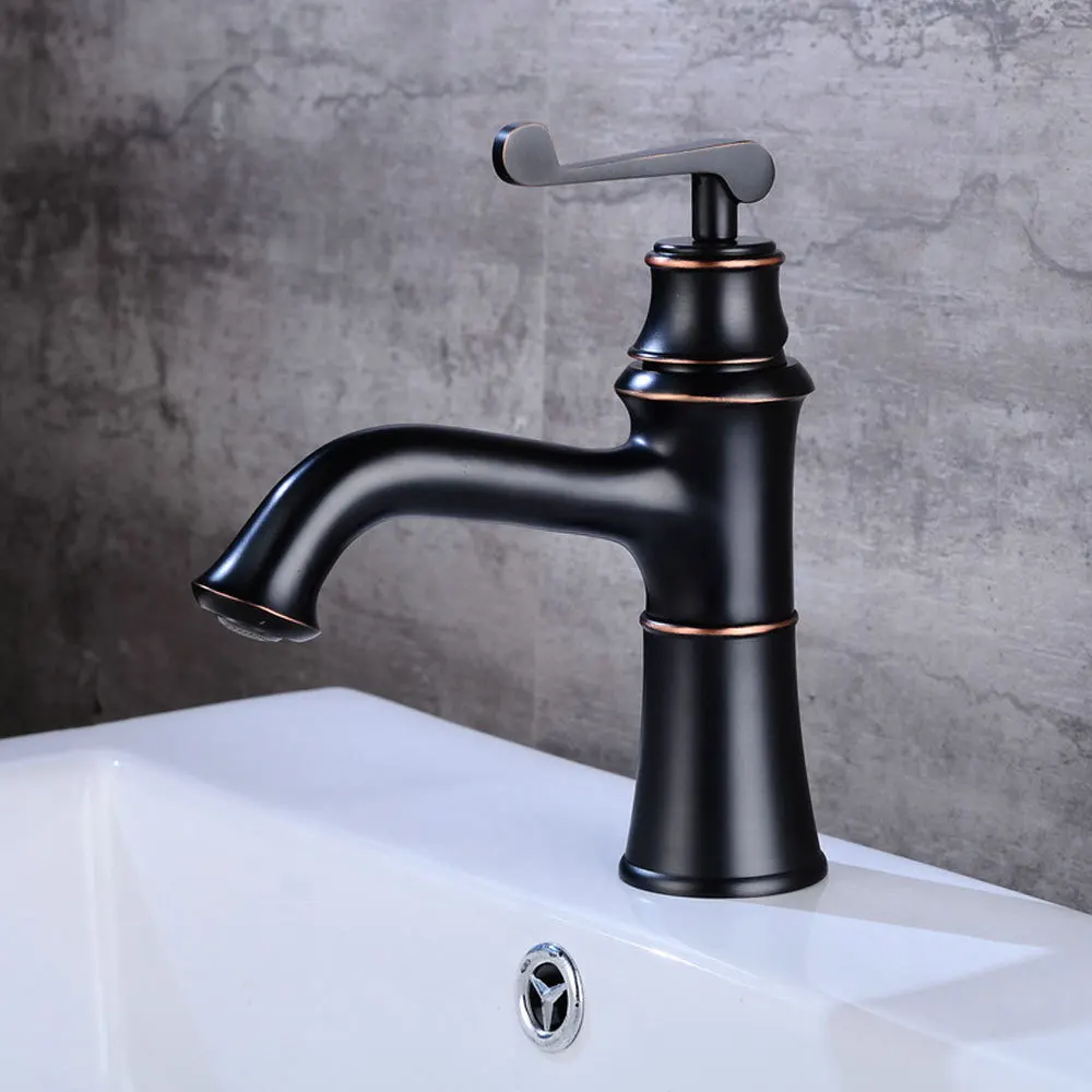 

European Black Ancient Basin Water Tap Black Off The Stage Basin Hot And Cold Water Tap Shower Room On The Stage Basin Water Tap