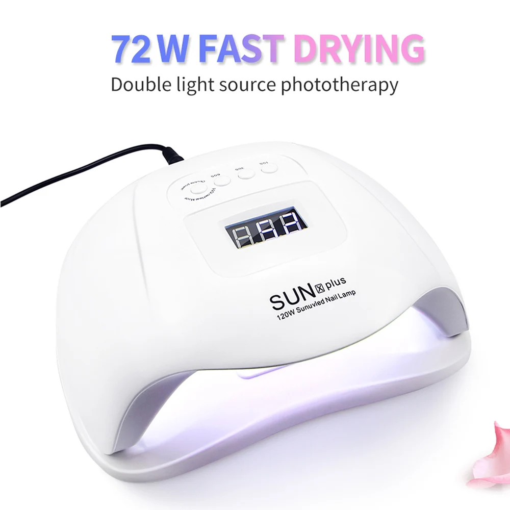 UV LED Nail Lamp 72W/36W Dryer Ice For All Types Gel for Manicure Sun Light Infrared Sensing Smart | Красота и здоровье
