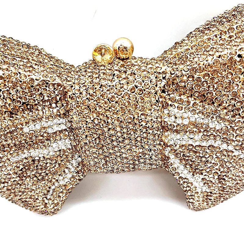 Classical women accessories diamonds luxury clutches bow knot crystal purses Bridal wedding party Popsicle purses