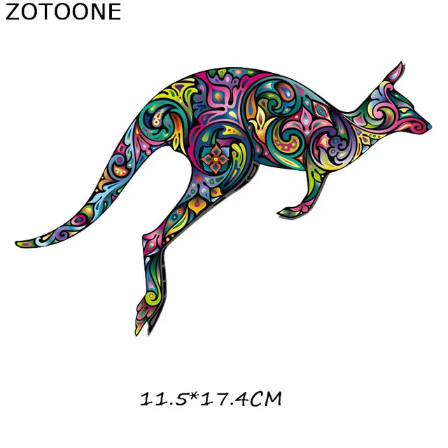ZOTOONE Cartoon animal patch paste heat transfer vinyl owl elephant butterfly costume DIY micro chapter hot press patch sticker 478