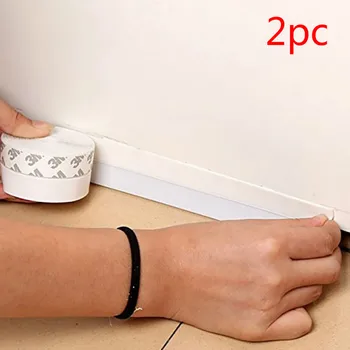 

2Pack 45MM Soft Self-adhesive Bath Sealing Strip Tape White PVC Self adhesive Waterproof Wall Sticker for Bathroom Kitchen