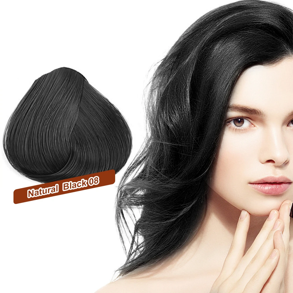 500ml Essence Black Hair Dye Shampoo Covering Hair Permanent Hair Color Dye Shampoo Natural Argan Oil Essence Instant