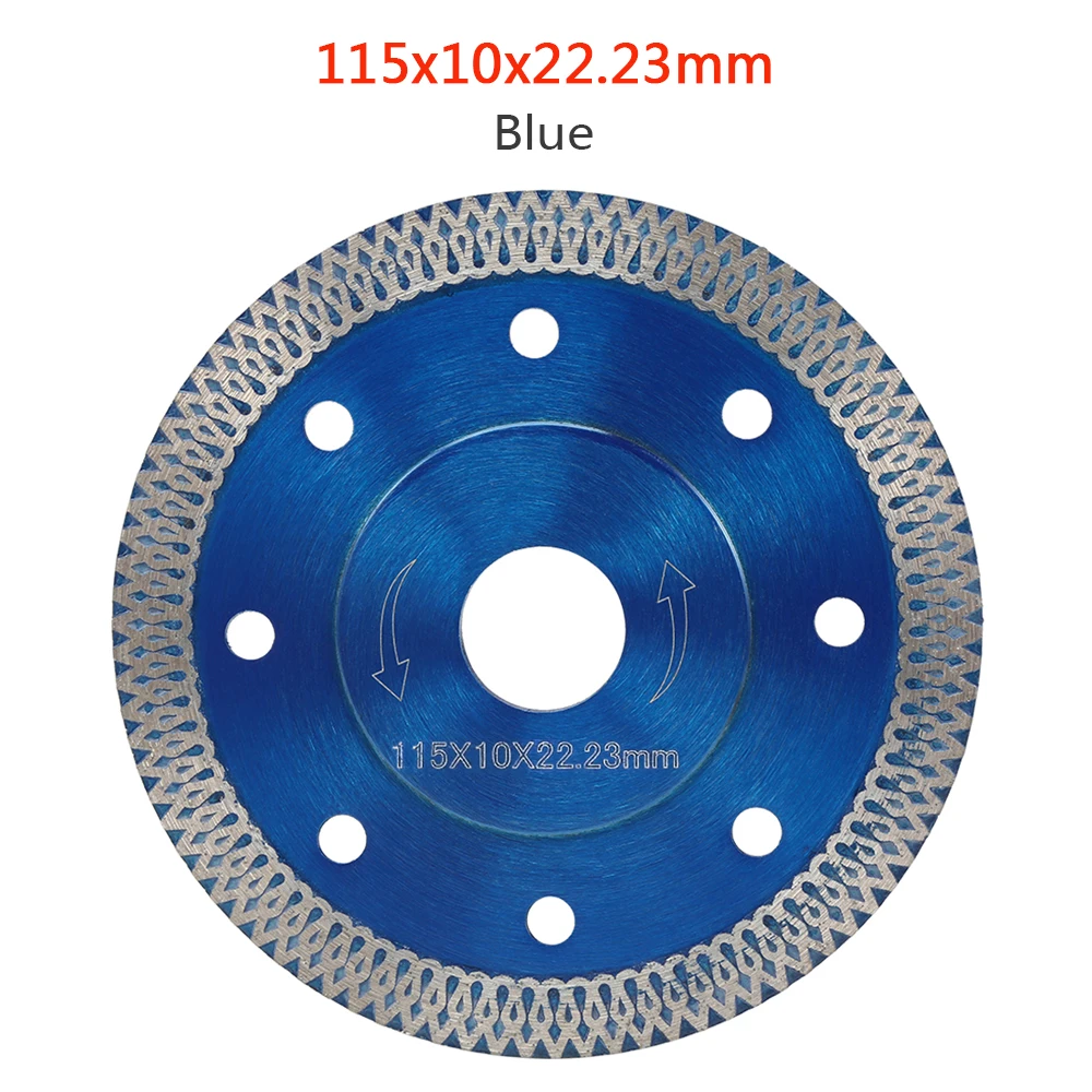 105/115 мм/125 мм Алмазная резка горячего прессования Спеченная сетка турбо пилы мокрый и диск для сухой резки фарфоровой плитки Керамическая резка - Цвет: Blue 115mm
