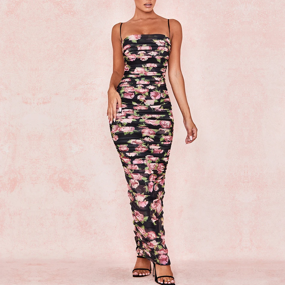 Summer Dresses 2019 New Arrivals Sexy Strap Vestidos  Bodycon Dress Maxi Dress Club Party Dress