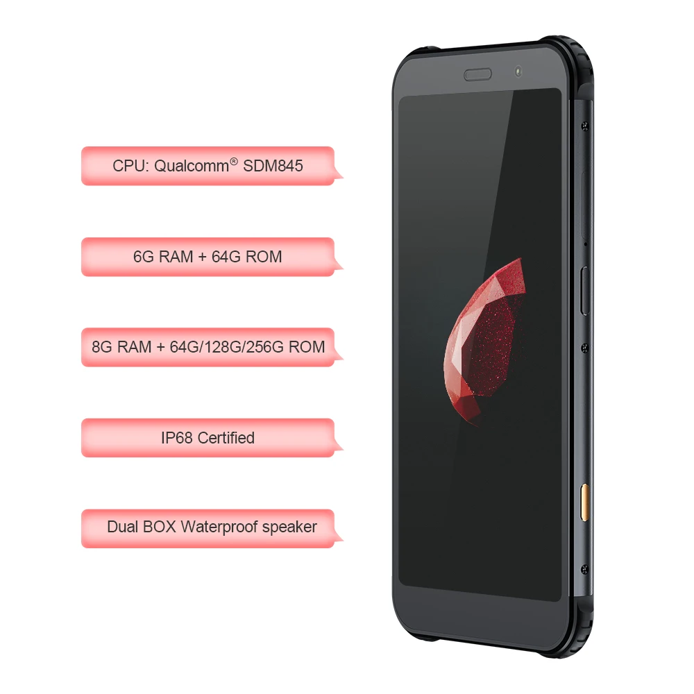  AGM X3 5.99'' 4G Smartphone NFC 8G+128G SDM845 Android 8.1 Cellphones IP68 Waterproof Mobile Phone 