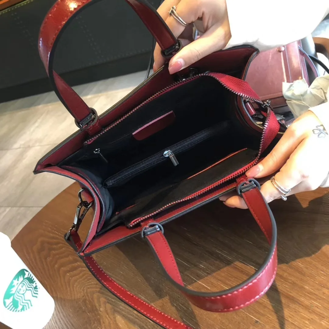 Натуральная кожа, женские сумки, женский портфель, большая вместительность, сумки с верхней ручкой, женская сумка через плечо, ручная сумка