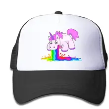 HHNYL сетчатая Кепка рвота Единорог Дальнобойщик шляпы бейсбольная кепка s регулируемая для детей