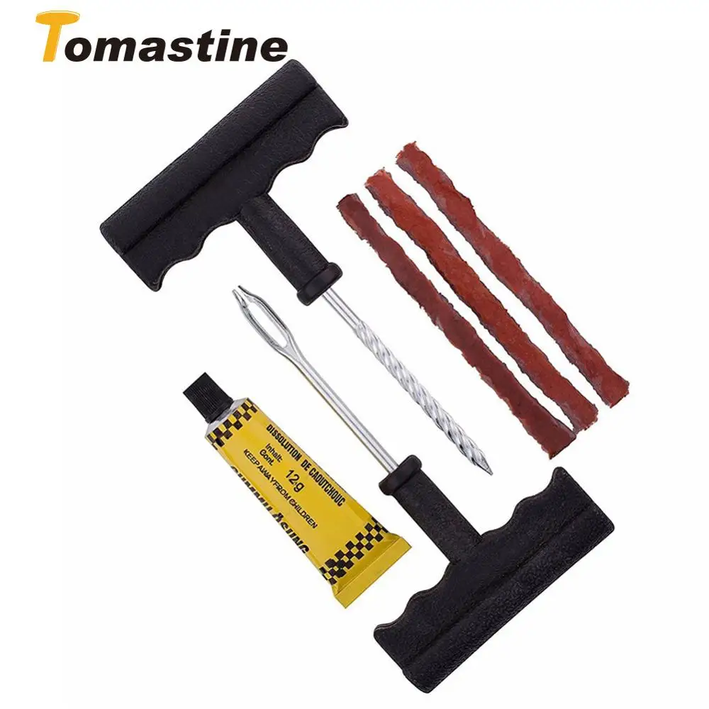6PCS Car Tire Repair Tool Tire Repair Kit Studding Tool Set Auto Bike Tubeless Tire Tyre Puncture Plug Garage Car Accessories