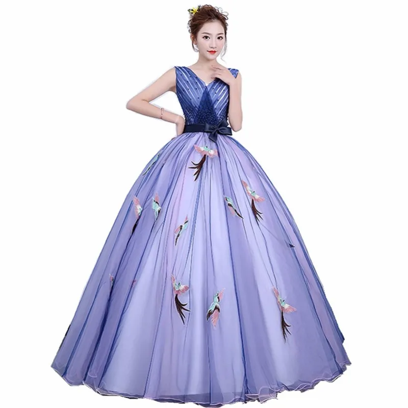 Vestidos Quinceanera 15 Anos бальные Платья пышные платья новое платье для выпускного вечера с аппликацией для вечерние платья с v-образным вырезом Vestido 0018