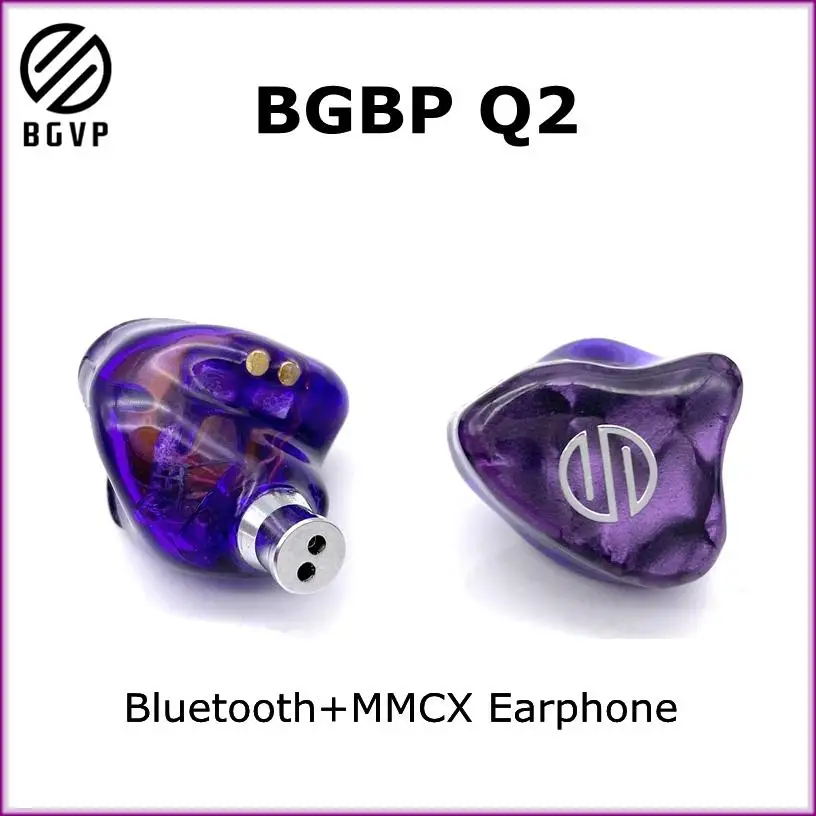 

2020 NEW BGVP Q2 TWS Wireless Bluetooth Earphone Fever HiFi Stereo Earbuds Wireless + MMCX Dual Purpose Headset with Mic