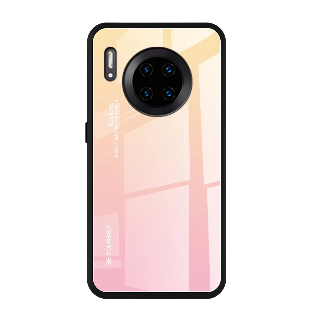 Для huawei mate 30 Pro P30 P30 Pro P30 Lite чехол из закаленного стекла роскошный мягкий чехол с градиентом для huawei mate 30 Чехол - Цвет: 01
