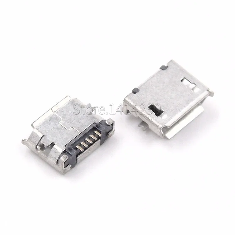 50Pcs Mini USB Type B Female SMT SMD 5-Pin Socket Jack Connector Port PCB Board 