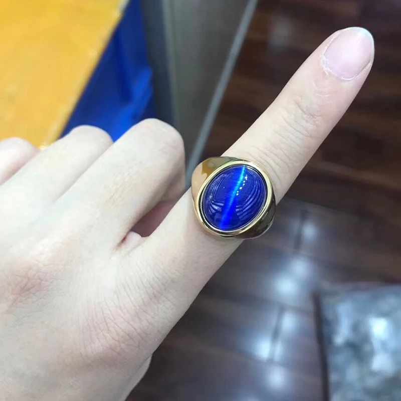 Silver Royal blue Keisha Lena,, красивые модные женские и мужские кольца, нержавеющая сталь, металл, Ретро стиль, ручной работы, натуральный тигр, Eeyt, кольцо, ювелирное изделие, подарок - Цвет основного камня: Silver Royal blue