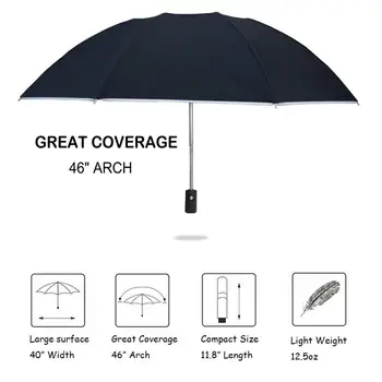 Parapluie invers pliant automatique coupe vent parapluie invers Portable 10 c tes avec bande r fl