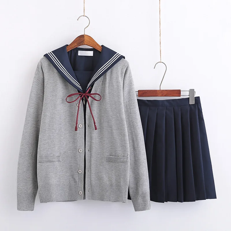 Large-Size S-5XL 8 Sizes Japanese JK Uniforms School Dresses For Girls Navy Blue Sailor Suit Jacket Middle School Uniforms Suits 3