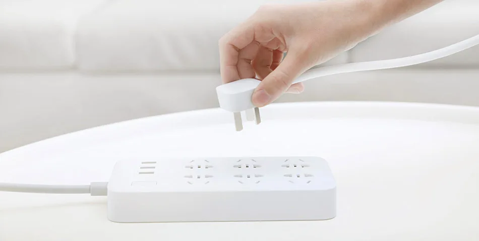 Original Xiaomi Smart Power Strip 2.1A Fast Charging 3 USB Extension Socket Plug 6 Standard Socket Adapter (10)