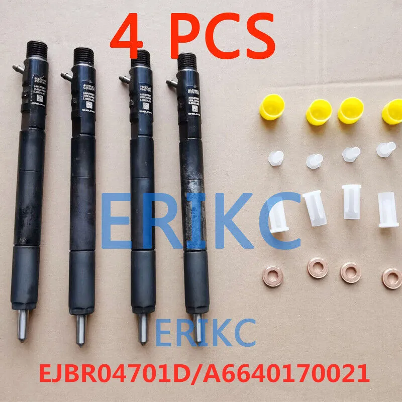 ERIKC 4 шт. EJBR04701D инжектор Common Rail A6640170021 EJBR0 4701D R04701D Actyon Kyron Rexton для Delphi SSANGYONG Euro