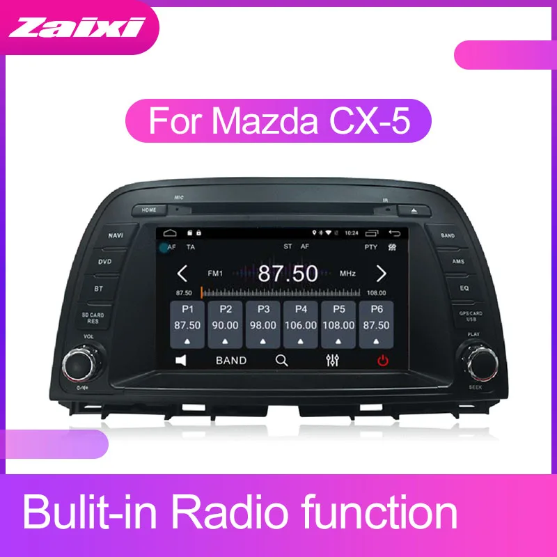 Perfect ZaiXi 2 DIN Car Multimedia Player For Mazda CX-5 2012~2017 Android Touchscreen Bluetooth GPS WiFi Navigator FM Radio Player 3