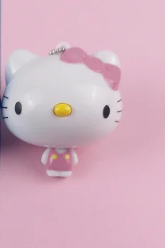 Большая голова jingle blue fat KT cat Выдвижная маленькая рулетка многофункциональная цепочка для ключей Автомобильная сумка Подарочная подвеска - Цвет: 4