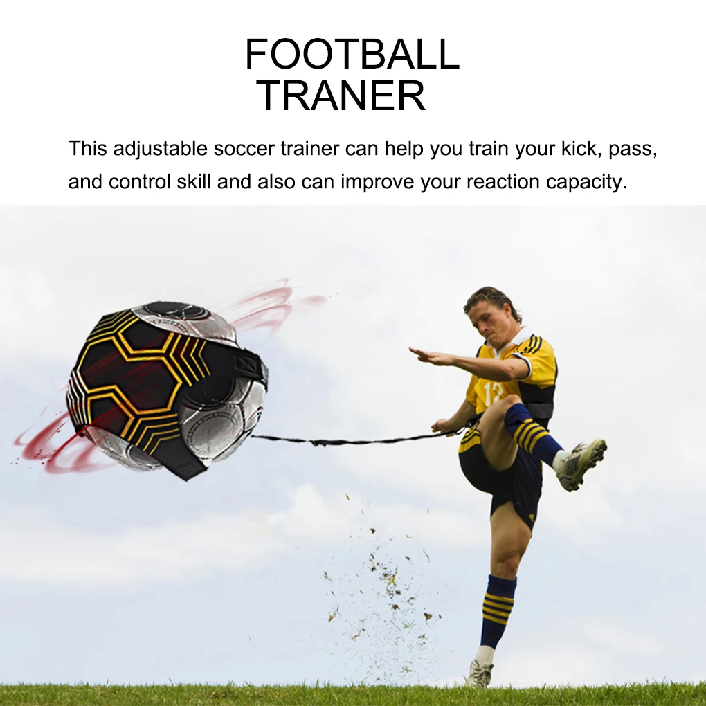 Soccer Trainer Kids Adjustable Soccer Training Aid Children Nylon Cloth Football Kick Practice Belt