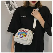 INS сумка тканевая через плечо женская шикарная Ретро сумка в гонконгском стиле Студенческая в Корейском стиле в японском стиле Harajuku Wind Южная Корея Ul