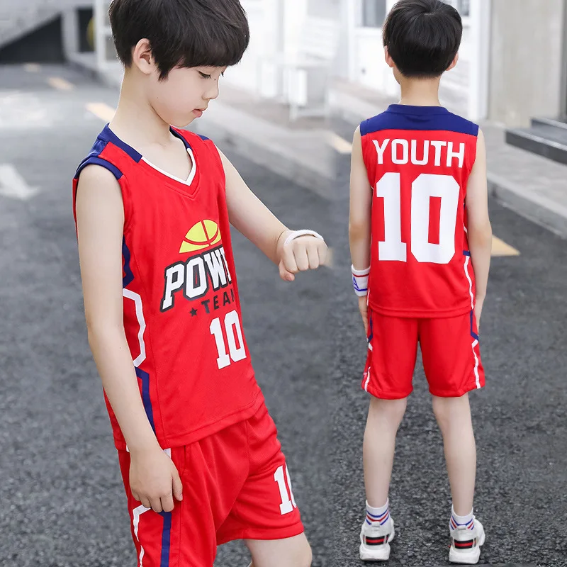 MSemis Kids Boys Girls Athletic Outfits Sports Tank Top Vest and Shorts Football Basketball Set Training Suit Tracksuit 