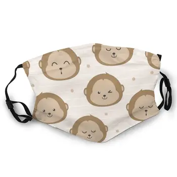 

Monkey Double-sided printed dustproof and windproof mask, can be cleaned and reused, suitable for outdoor sports