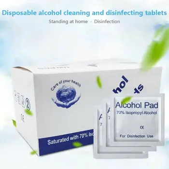 

100 Pieces / Box Alcohol Cotton Fist, 75% Alcohol Disposable Portable Disinfection Cotton Pad